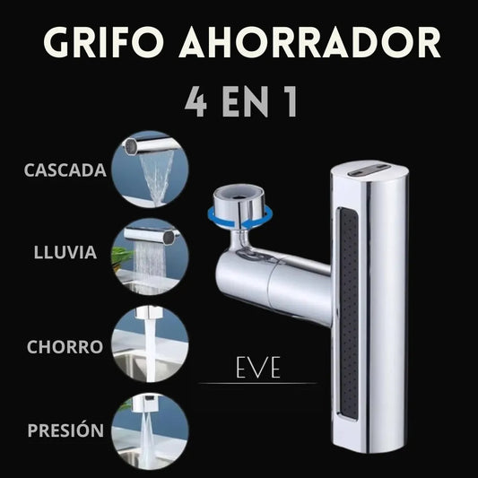 Grifo Multifuncional 4 en 1 · Ahorra Agua y Transforma tu Cocina