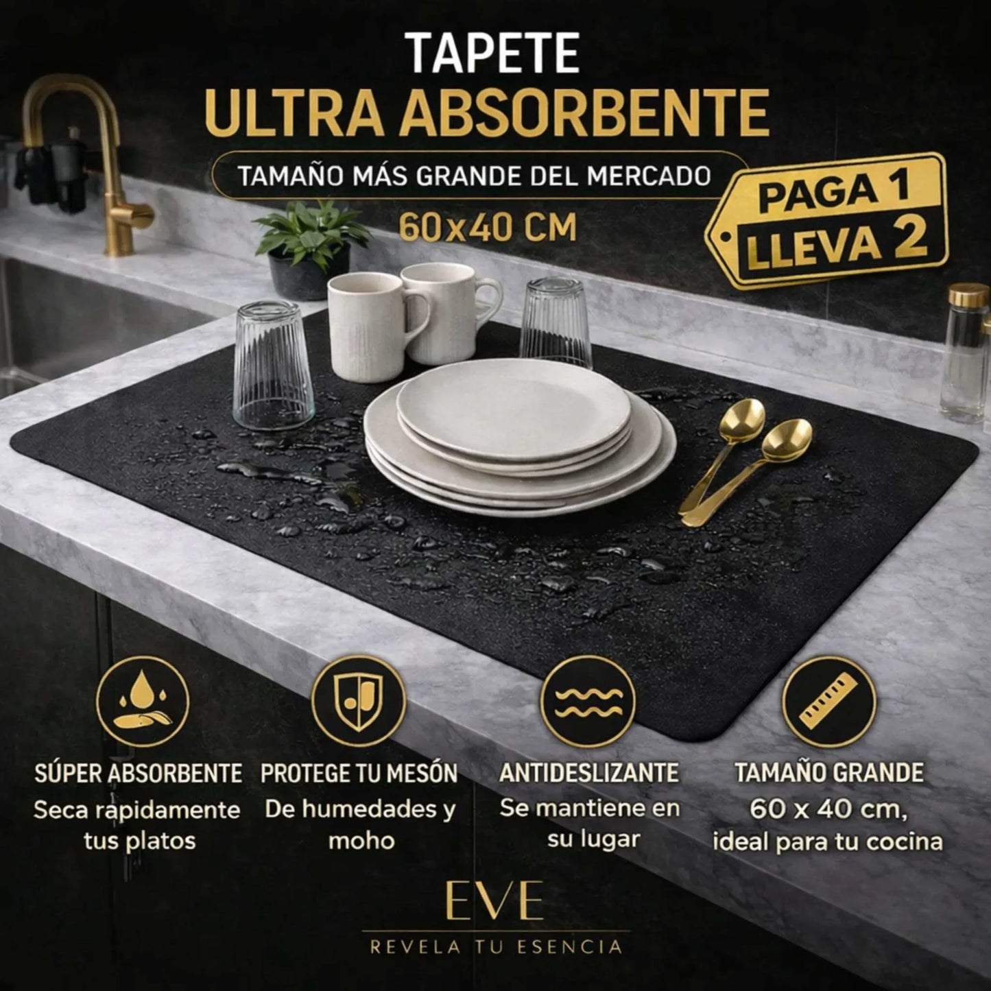Tapete Super Absorbente para cocina